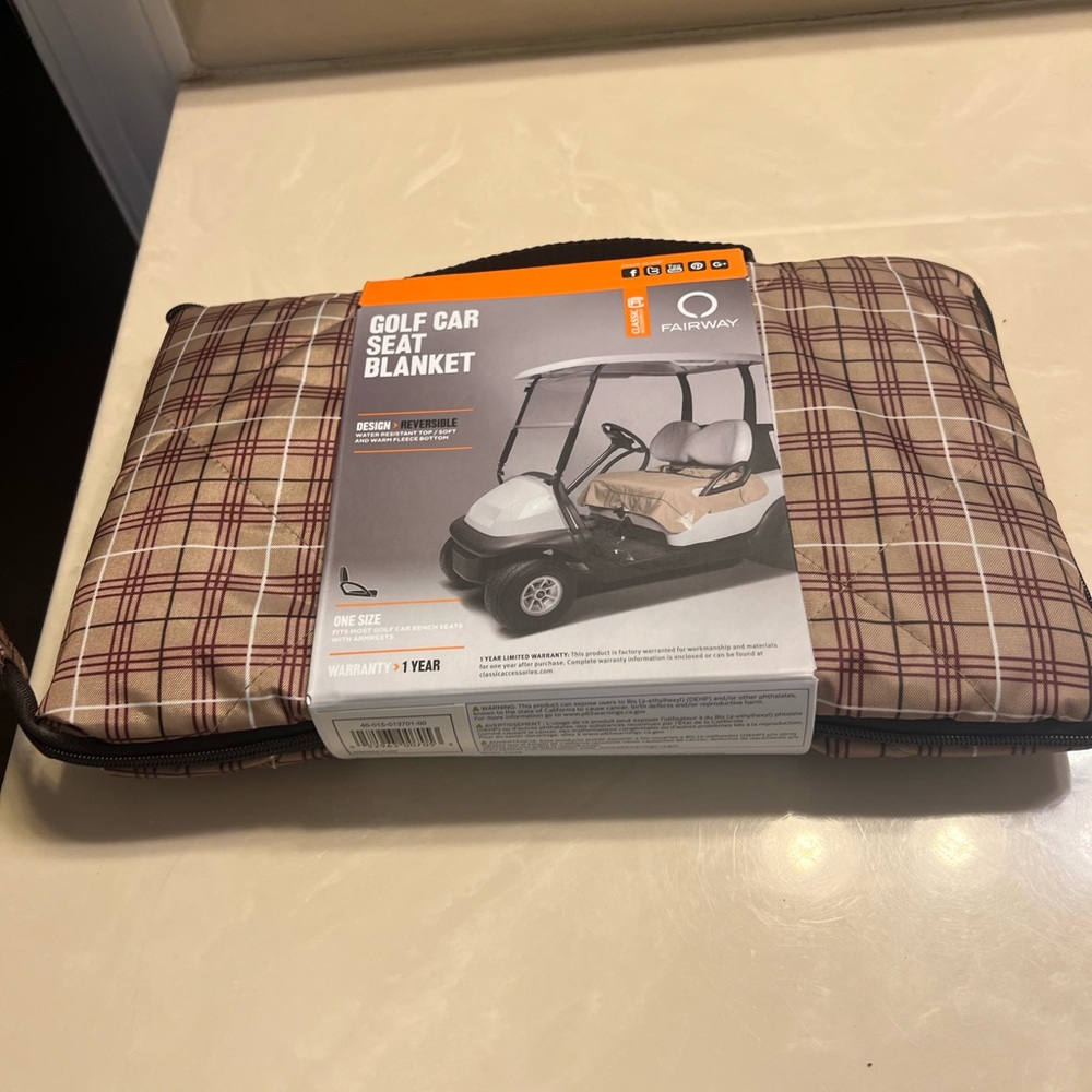 NWOT Fairway Golf car seat blanket
